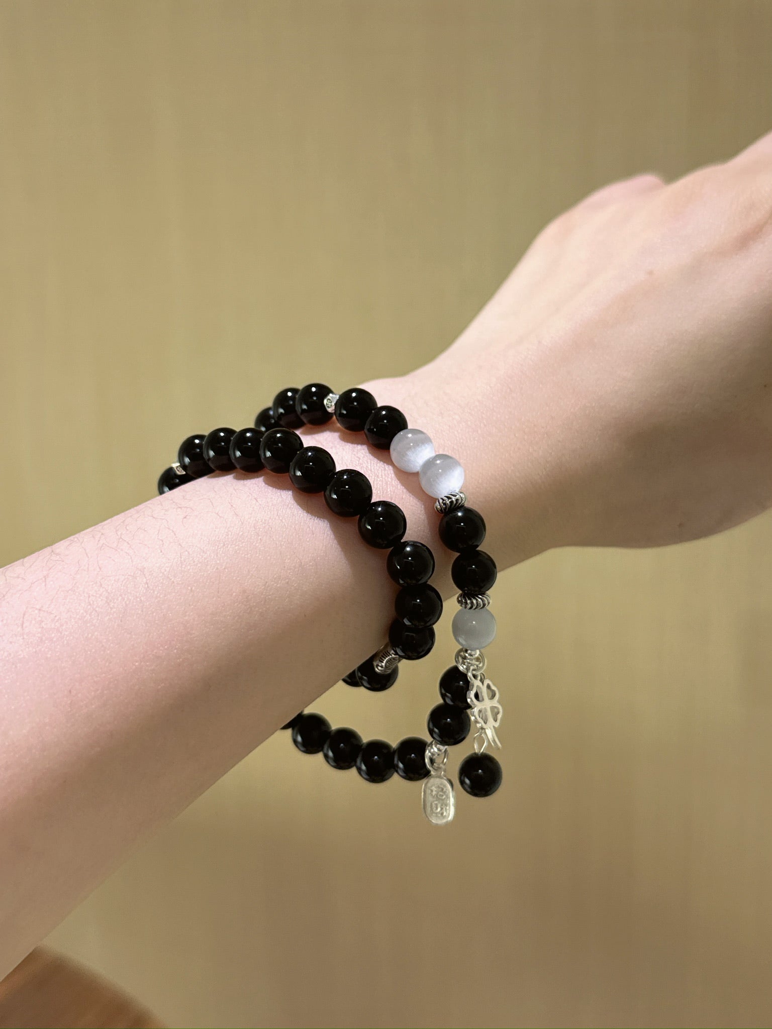 ▫️▪️ Obsidian plaster bracelet